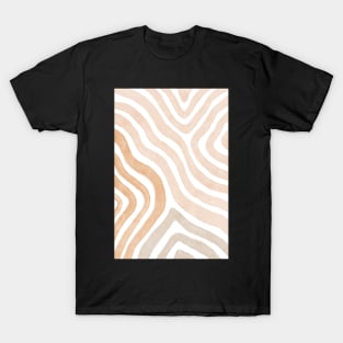 Warm pastel tone lines pattern T-Shirt